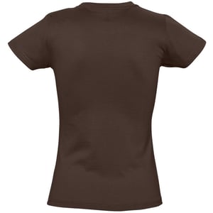 SOLS Imperial Damen T-Shirt, Kurzarm, Rundhalsausschnitt (Schokolade)