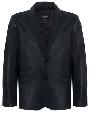 Jacke Lederblazer Weicher italienischer, taillierter Mantel