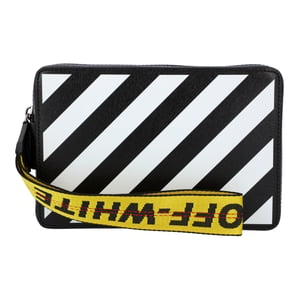 Off-White Diagonal Tasche in Schwarz & Weiß