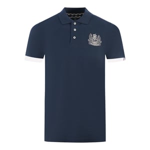 Aquascutum Branded Kragen Marineblau Poloshirt