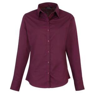 Premier - Bluse für Damen Langärmlig (Aubergine)