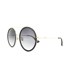 Gucci Sonnenbrille GG0061S 001 Schwarz Gold Grau Gradient