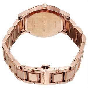 Burberry BU9353 Taupe Chronograph Zifferblatt Rose Gold plattiert Stahl Herrenuhr