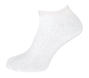 Kinder 100% Baumwolle Knöchel Socken | Sock Snob | Low Cut Trainer Socken für Jungen & Mädchen - Weiß