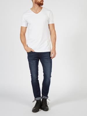 Petrol Industries - 2-er Pack Basic-T-Shirt V-Ausschnitt Männer - Weiß