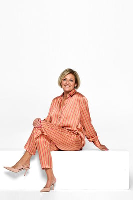 Caroline Tensen California Print Bluse Rosa / Orange