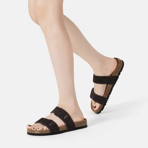 EVER AU Damen Leder Sandalen - Scarlet