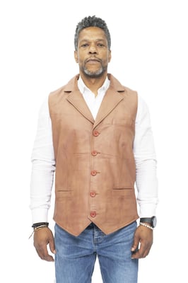Herren Smart Classic Lederweste-Bristol