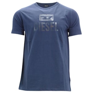 Diesel Monotones Logo Marineblaues T-Shirt