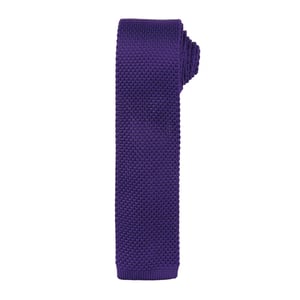 Premier Mens Slim Textured Knit Effect Krawatte (Lila)