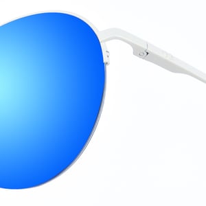 Maxy Damen-Sonnenbrille aus Metall in ovaler Form
