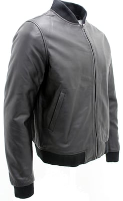 Varsity Leder Bomberjacke