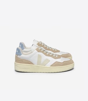 Veja V-90 Leder Damen Beige Sneaker