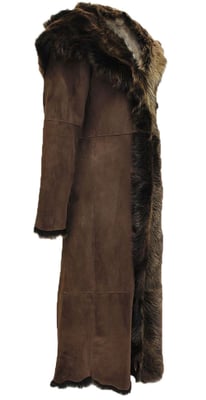 Damen-Trenchcoat aus Toscana-Schaffell mit Kapuze aus Wildleder – Rushden