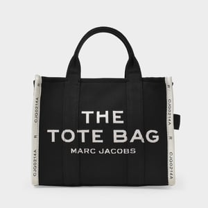 The Medium Tote Tasche aus schwarzem Canvas