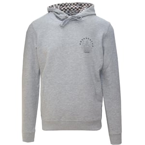 Aquascutum Aldis Emblem Logo Grauer Kapuzenpullover