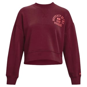 Under Armor Project Rock Womens Burgund Fleece Pullover