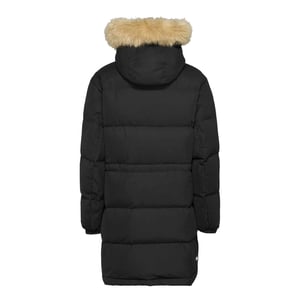 Damenjacke der Marke Tommy Jeans in der Farbe schwarz. Die Jacke ist aus recyceltem Polyester hergestellt und hat eine normale Passform. Auf der Brust befindet sich das kultige Tommy-Logo. Marke: Tommy JeansModellname: Midi Alaska Faux Fur JacketKategorie: DamenjackeMaterialien: recyceltes Polyester, KunstpelzFarbe: schwarz