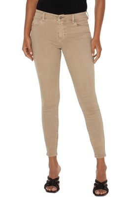 Piper Hugger Single Skinny Jeans in Biscuit Tan