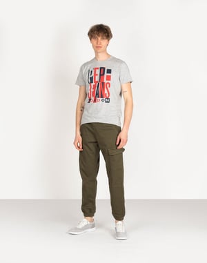 Pepe Jeans T-shirt Davy Herren Grau
