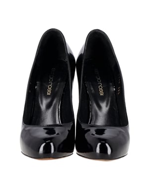 Sergio Rossi High Heel-Pumps aus schwarzem Lackleder