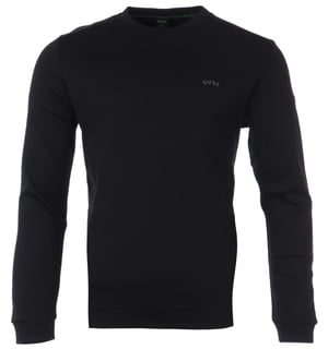 BOSS Green Salbo Herren Sweatshirt mit gebogenem Logo