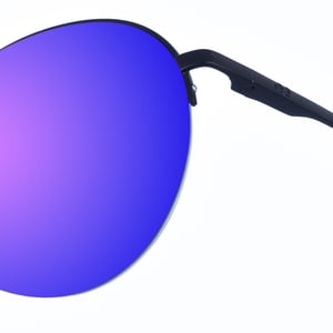 Maxy Damen-Sonnenbrille aus Metall in ovaler Form