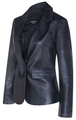 Ein-Knopf-Blazer für Damen aus Leder – Newhaven