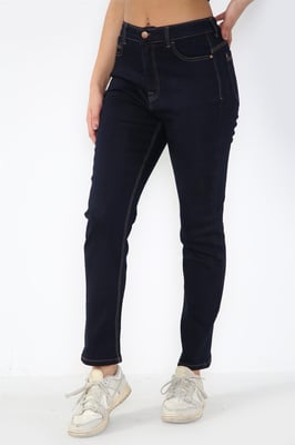 Damen Magic Shaping High Waisted Straight Leg Jeans in Indigoblau