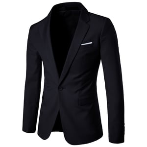 Schwarzer Freizeitblazer Slim Fit Businessblazer