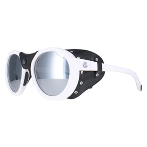 Moncler Runde Unisex weiß schwarz Leder grau Silber Spiegel ML0046