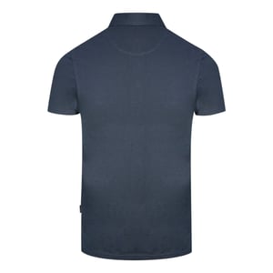 Aquascutum London Bold Logo Marineblaues Poloshirt
