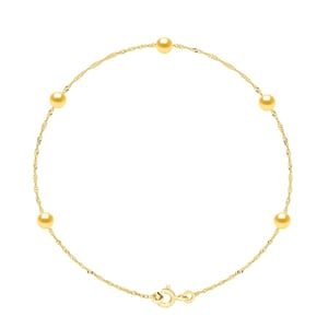Armband – 5 echte Süßwasser-Zuchtperlen rund 4–5 mm