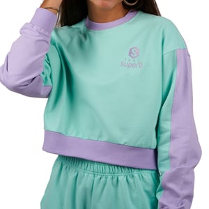 Be Happy RSC-S2102 Damen Sweatshirt mit Rundhalsausschnitt und langen Ärmeln