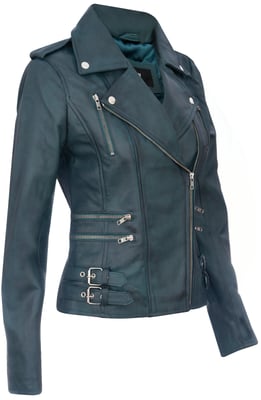 Damen Leder Brando Bikerjacke-Loddon