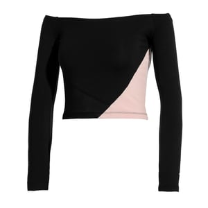 Puma Rive Gauche von Schulter Frauen Top Black Colourblock 578445 01