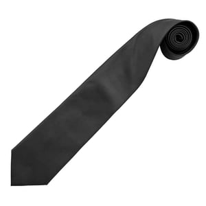Premier Herren Krawatte Colours, unifarben (Schwarz)