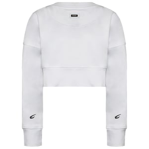 BoxRaw Johnson Damen-Sweatshirt, kurz, Weiß