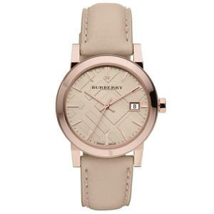Burberry BU9109 Rose Gold Tone Beige Check Dial Damenuhr