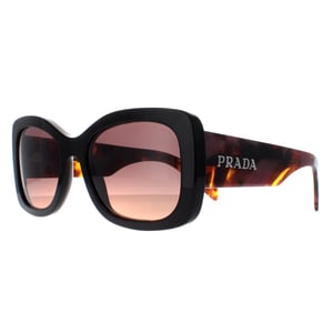 Prada PRA08S 12O50C mahagonibraune Sonnenbrille mit Farbverlauf