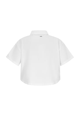 Dreimaster Bluse Damen Wollweiss