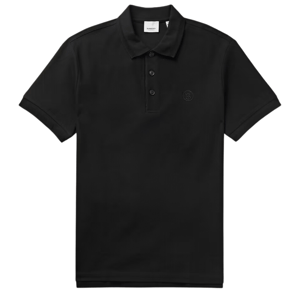 Burberry Branded Circle Logo Schwarzes Poloshirt