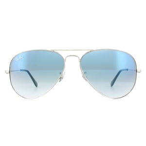 Ray-Ban Aviator Herren Silber Farbverlauf Hellblau Sonnenbrille