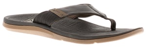Reef Santa Ana Herren Leder Zehensteg Flip-Flops schwarz