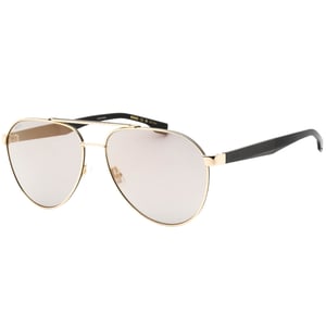 Hugo Boss schwarze Sonnenbrille mit goldenen Beinen