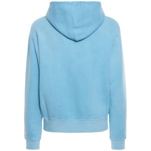Stuckgefarbter Kapuzenpullover mit Box-Logo von Palm Angels in Hellblau