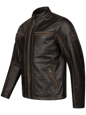 Rock Creek Lederjacke Dunkelbraun