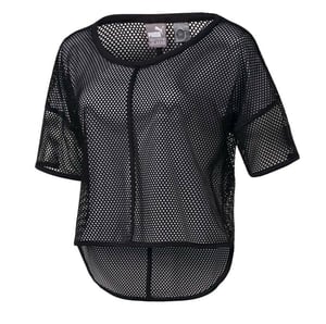 Puma Active Explosive Womens Mesh Top Drycell T-Shirt Schwarz 515965 01 UA89