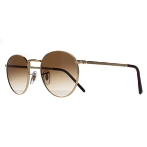 Ray-Ban Rund Unisex Gold Braun Farbverlauf RB3637 Neu Rund