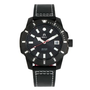 Shield Shaw Lederarmband Herren-Taucheruhr mit Datum